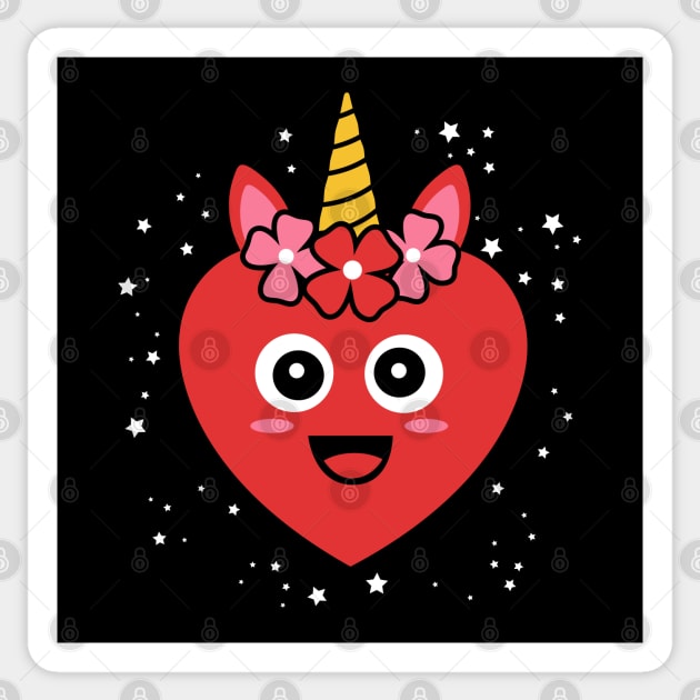 Hearticorn Heart Unicorn Emoji Valentines Day Gift Girls Sticker by HCMGift